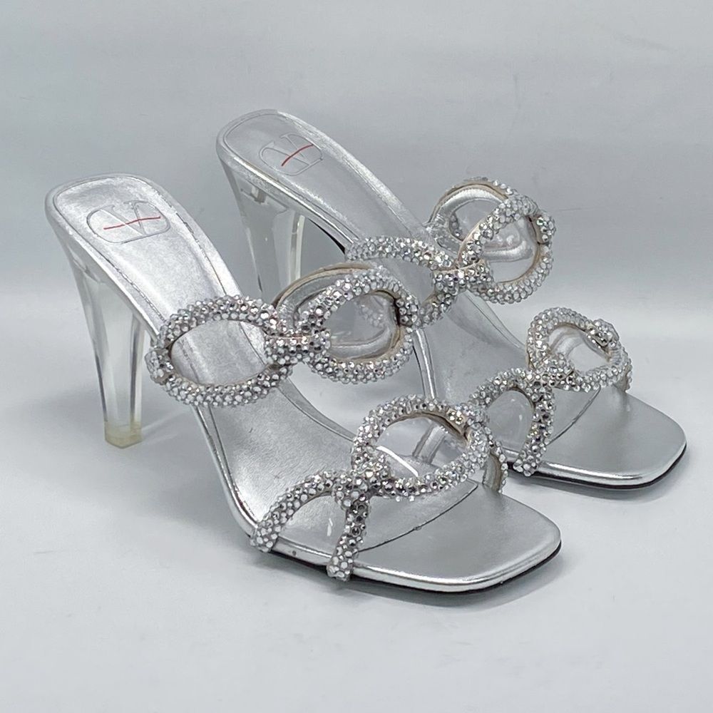 Valentino Garavani Chain 1967 embellished heel sandals size 37.5